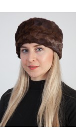 Natural brown mink fur hat – Created with mink fur remnants